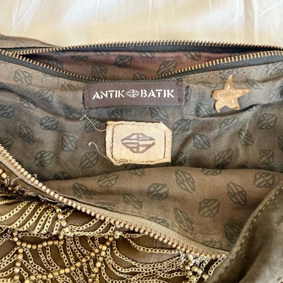 Antik Batik Beaded Hobo Bag — Khaki Green - Picture 3 of 6